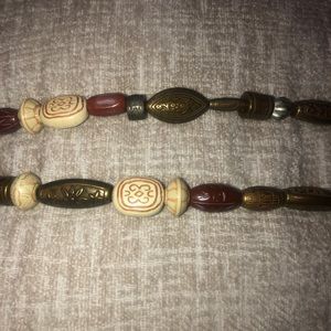New York studio beaded belt adjustable boho